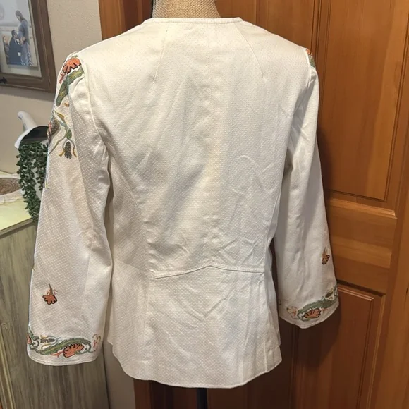 Kay Unger Embroidered Floral Women's Blazer Jacket - Picture 8 of 17